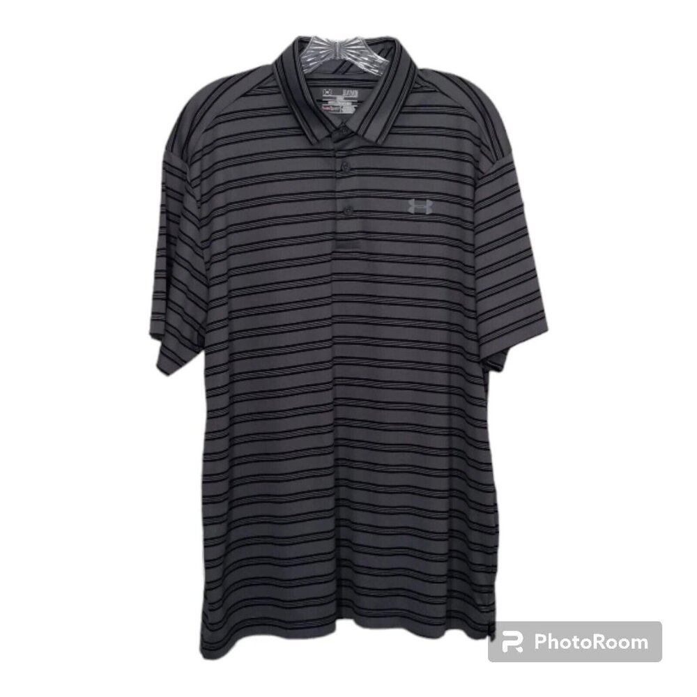 Under Armour Shirt Men's XL Polo Heat Gear Loose Fit Dadcore Activewear Golf